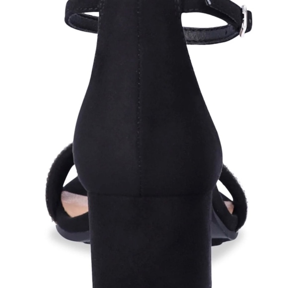 Madden NYC Rhinestone Block Heel Sandals Open Toe Ankle Strap Sparkly Comfort - Picture 5 of 5